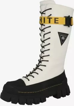 Dockers By Gerli Laarzen Veterlaarzen Dames Wit