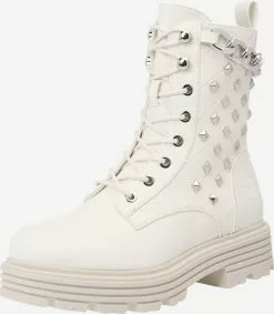 Dockers By Gerli Enkellaarsjes Veterlaarsjes Dames Ecru