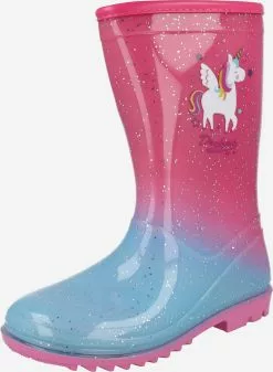 Dockers By Gerli Rubberlaarzen Regenlaarzen Kinderen Hemelsblauw / Pink