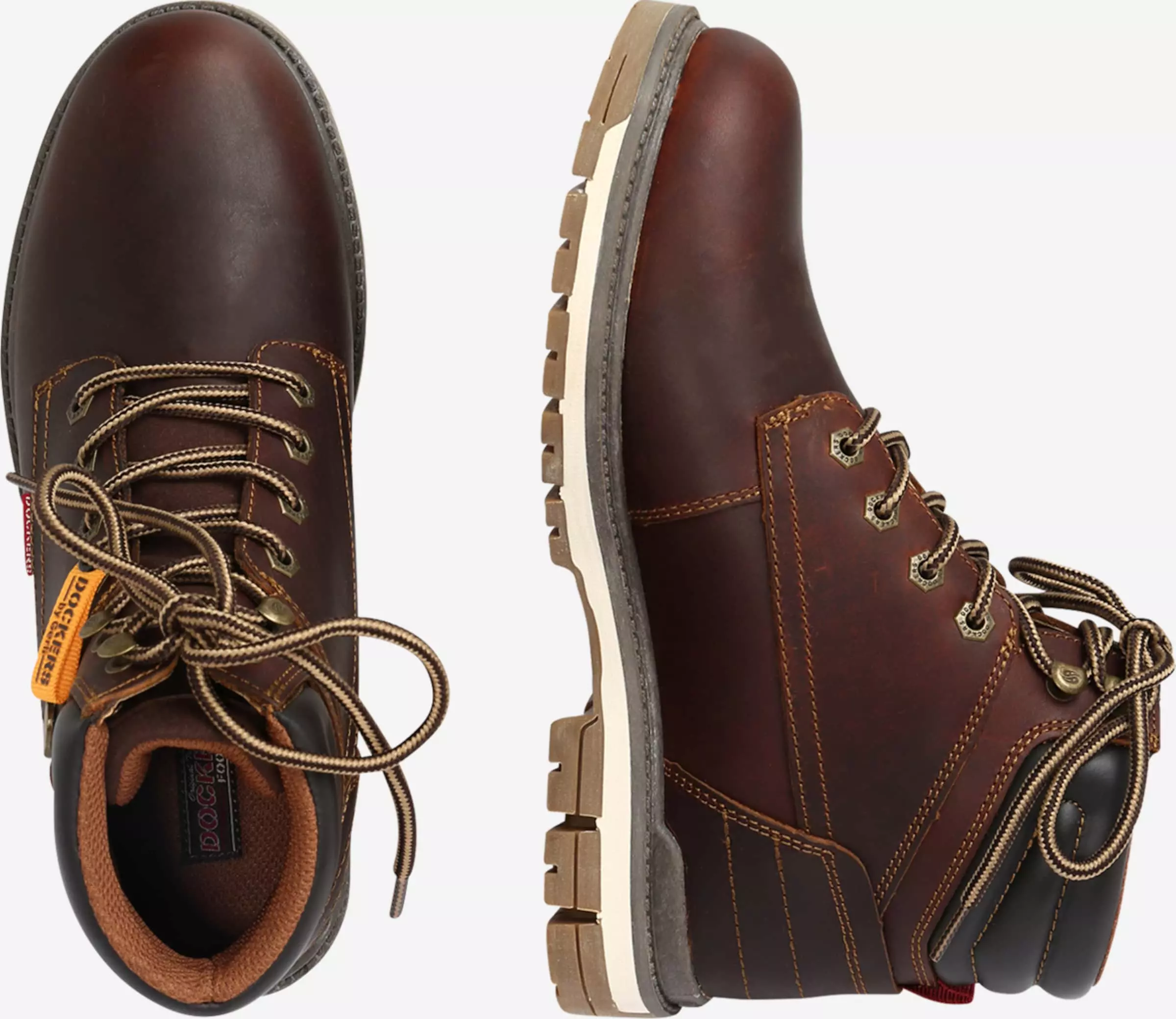 Dockers By Gerli Boots & Laarzen Veterboots Heren Kastanjebruin / Donkerbruin 4 Dockers By Gerli Boots & Laarzen Veterboots Heren Kastanjebruin / Donkerbruin - Afbeelding 2