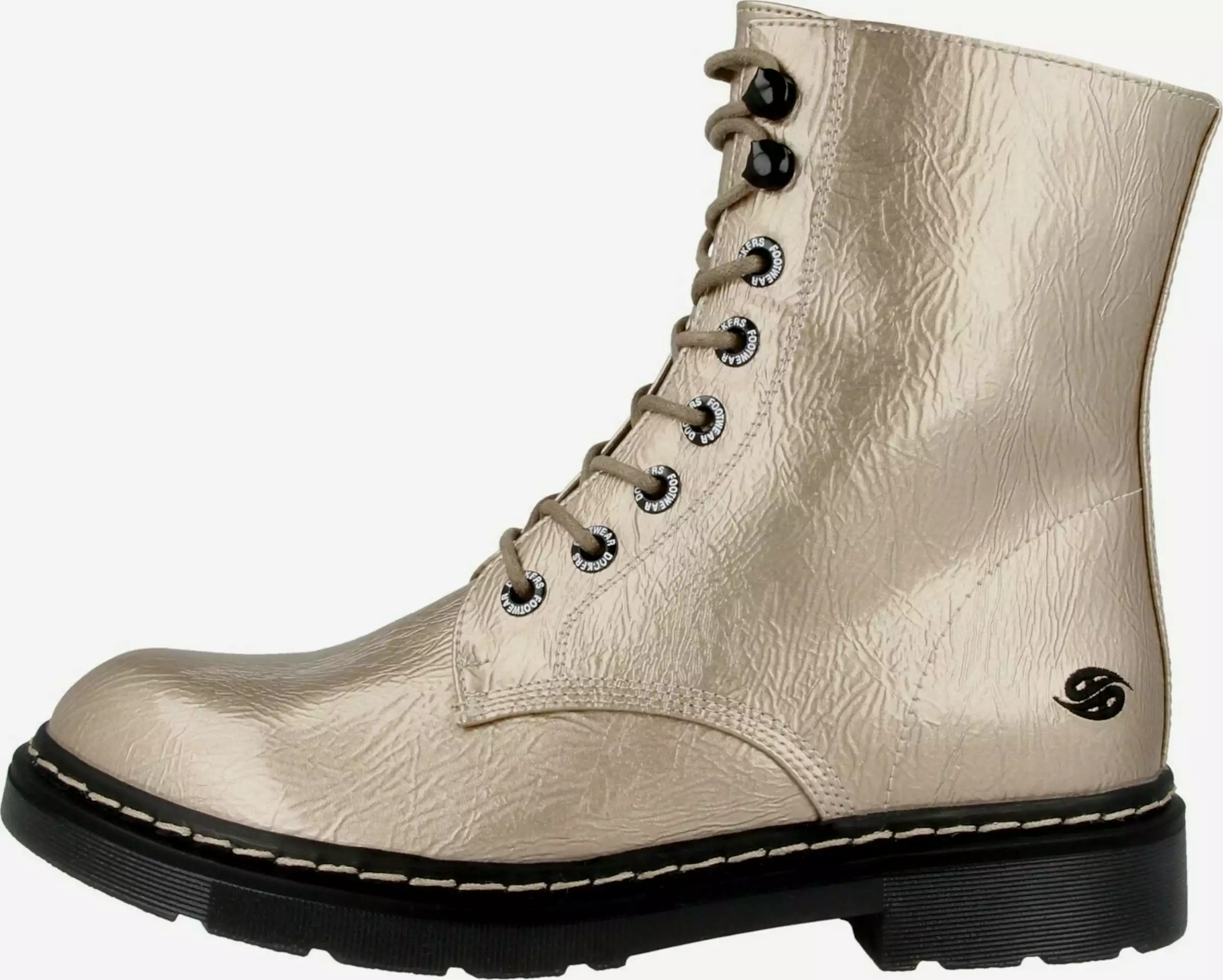 Dockers By Gerli Enkellaarsjes Veterlaarsjes Dames Goud 4 Dockers By Gerli Enkellaarsjes Veterlaarsjes Dames Goud - Afbeelding 2